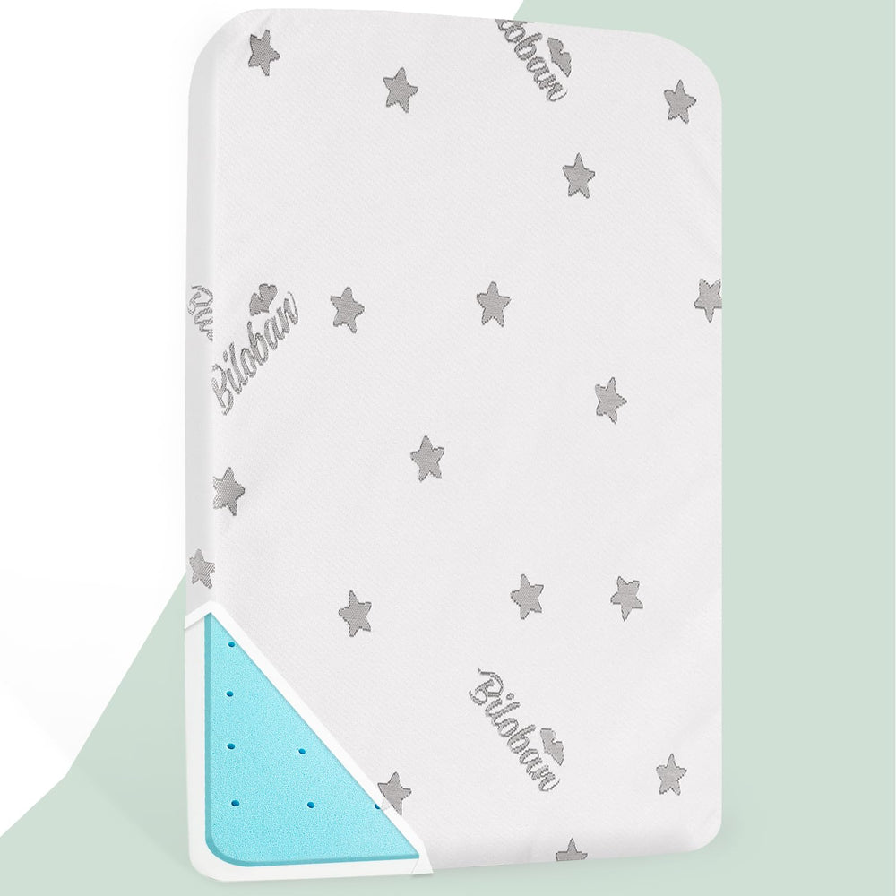 Biloban memory-foam-2inch crib topper offers breathable comfort for nap times