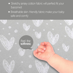 Fully encased elastic bottom edge keeps sheets securely in place.