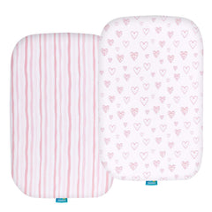 Biloban 100% cotton jersey knit offers breathable softness for daytime naps.
