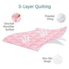 Biloban Joovy Travel Cot sheet pink quilted padding enables quick setup