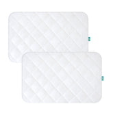 Biloban mini crib protector with perfect-fit design guards 38x24 inch mattress.