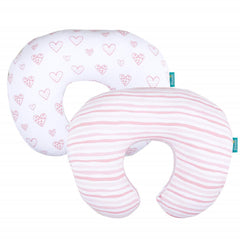Biloban nursing pillow cover 2-pack on bed, cozy and supportive.