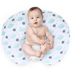 Biloban nursing pillow cover snug-fit on a Boppy pillow for cozy support