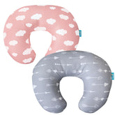 Biloban nursing pillow cover with ultra-soft microfiber texture for gentle feeding.