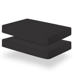 Biloban pack-and-play sheet with elastic edge for secure fit.
