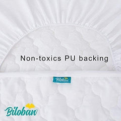 Quilted padding on Biloban cover provides cushioned support and leak protection.