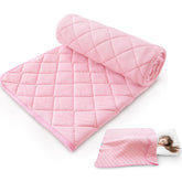 Biloban toddler comforter pink quilt detail highlights soft warmth for cozy naps.