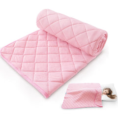 Biloban toddler comforter pink quilt detail highlights soft warmth for cozy naps.