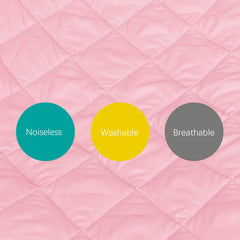Biloban travel cot sheet pink fabric provides snug slip-resistant fit