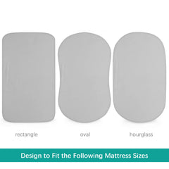 Biloban two-pack of bassinet sheets provides ready replacements for busy nights.
