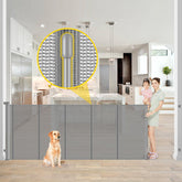 Bingguz reinforced 42” x 80” mesh gate keeps babies secure in wide openings.