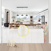 Bingguz reinforced gate shows 42-inch tall, 100-inch wide mesh for large openings.