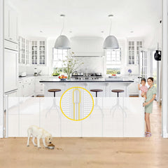 Bingguz reinforced gate assembly secures wide openings for safety.