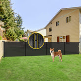 Bingguz reinforced gate bottom-no-gaps design keeps babies and pets from crawling under.