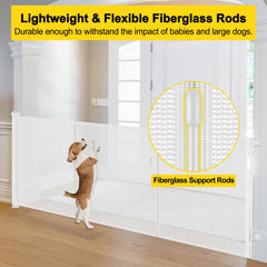 Bingguz 42 inch tall and 200 inch wide gate covers a wide opening