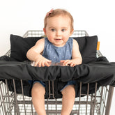 Binxy Baby 2-in-1 Cushy High Chair Cover showing full cart-contact protection during shopping