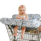 Binxy Baby Cushy Cart Cover Heritage Blue creates a clean barrier inside carts.