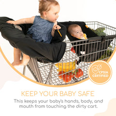 Binxy Baby cart cover with see-through pocket keeps phone accessible