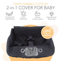 Binxy Baby soft-brushed cart cover cushions baby during shopping