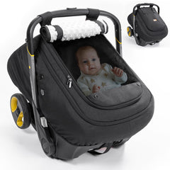 Bioby waterproof exterior car seat cover shields baby from rain and wind