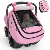 Bioby waterproof pink car seat cover providing all-season protection