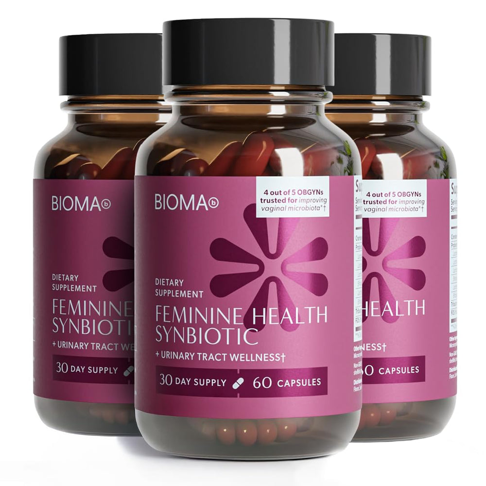 Bioma Feminine Health Synbiotic bottle ready for daily use supporting vaginal pH balance