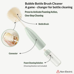 biqin bendable bottle brush head reaches deep corners easily