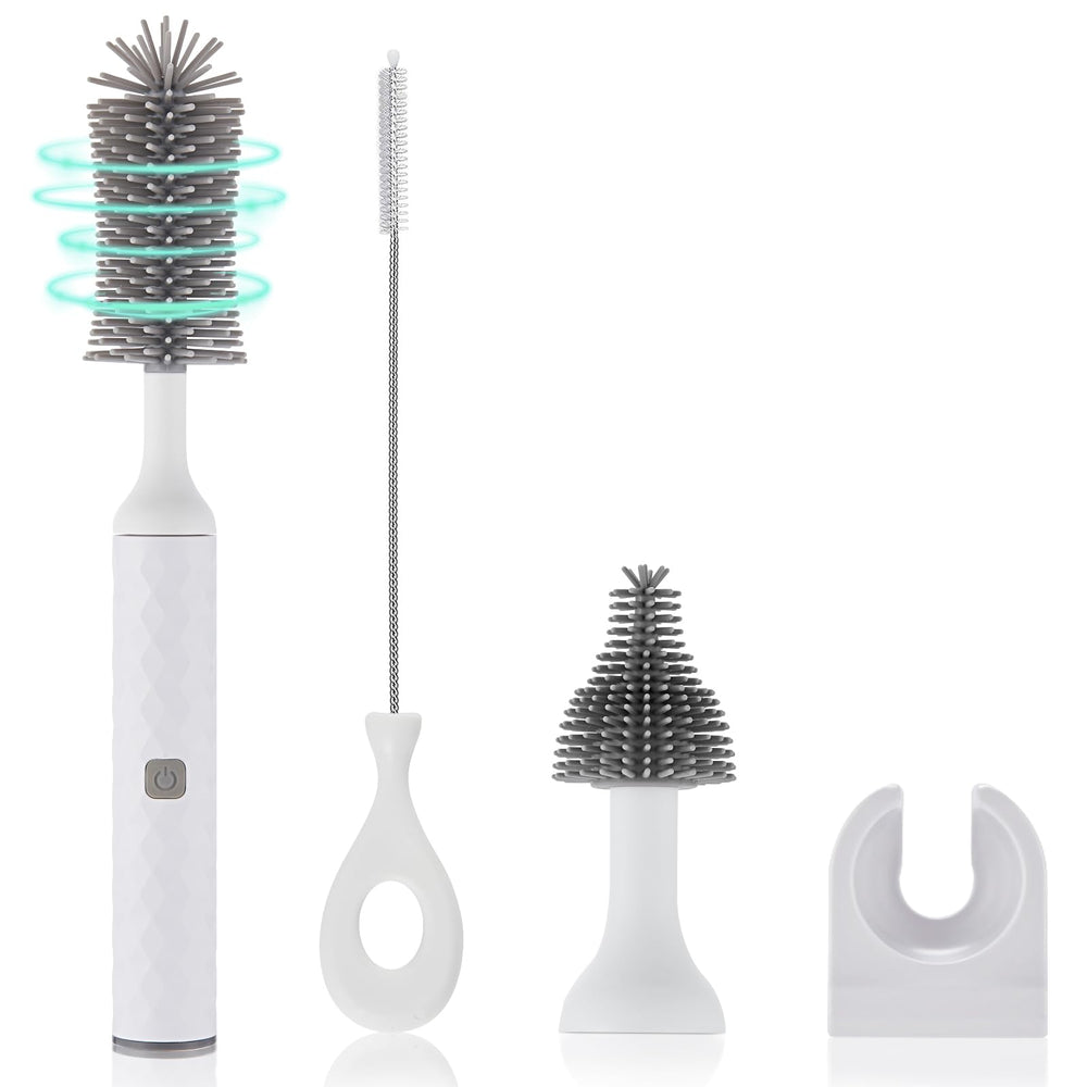 Biqin electric baby bottle brush set with 360° rotation for thorough cleaning
