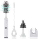 Biqin electric baby bottle brush set with 360° rotation for thorough cleaning