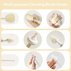 BiQin nipple brush removes residue from hard-to-reach areas