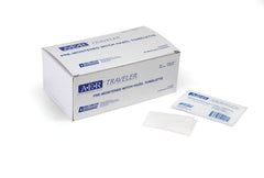 Birchwood Laboratories traveler towelette box of 50 for travel cleansing.