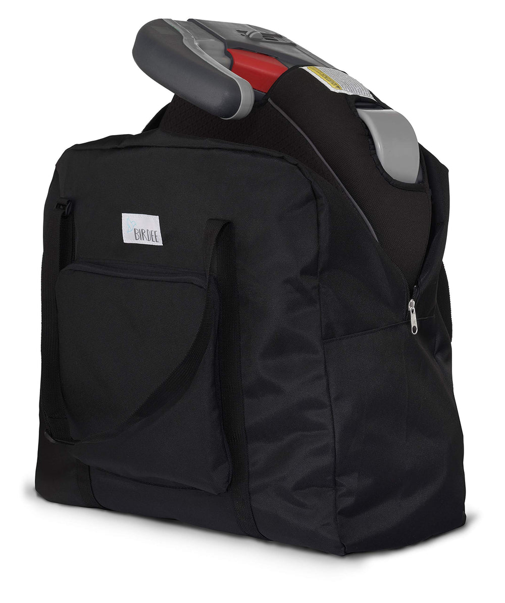 Birdee booster seat travel bag front pocket for easy access and compact packing