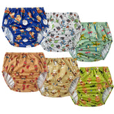 BISENKID 6-pack rubber pants for toddlers provide waterproof coverage during potty training.