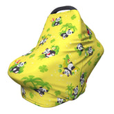 Bitterwin Cartoon Panda car seat cover in soft, breathable fabric for baby comfort