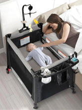 BIUSIKAN 5-in-1 baby bassinet enables seamless transitions from sleep to play.