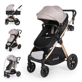 Biusikan 6-in-1 stroller in bassinet mode for newborn comfort and bonding