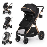 BIUSIKAN 6-in-1 stroller bassinet for newborn comfort and bonding during outings.