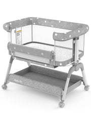 BIUSIKAN bassinet bedside sleeper with mattress for calm nights beside you