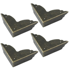 Bivethoi bronze box corner protector on desk edge, prevents damage and adds vintage flair