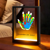 Bixinyo family handprint kit light frame displays a warm, personalized keepsake