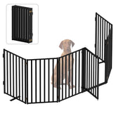 Bknius dog gate door 36-inch tall for easy pet access and safe doorway control