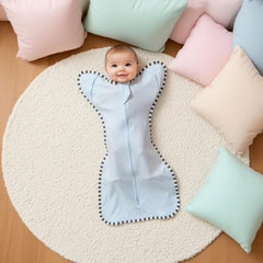 Blackleaf Baby hip-healthy swaddle allows hips and legs to move freely