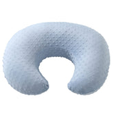 Blackleaf Baby nursing pillow cover in blue with soft plush fabric for comfy breastfeeding sessions