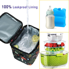 BLantt cooler bag open-capacity view shows it holds four bottles.