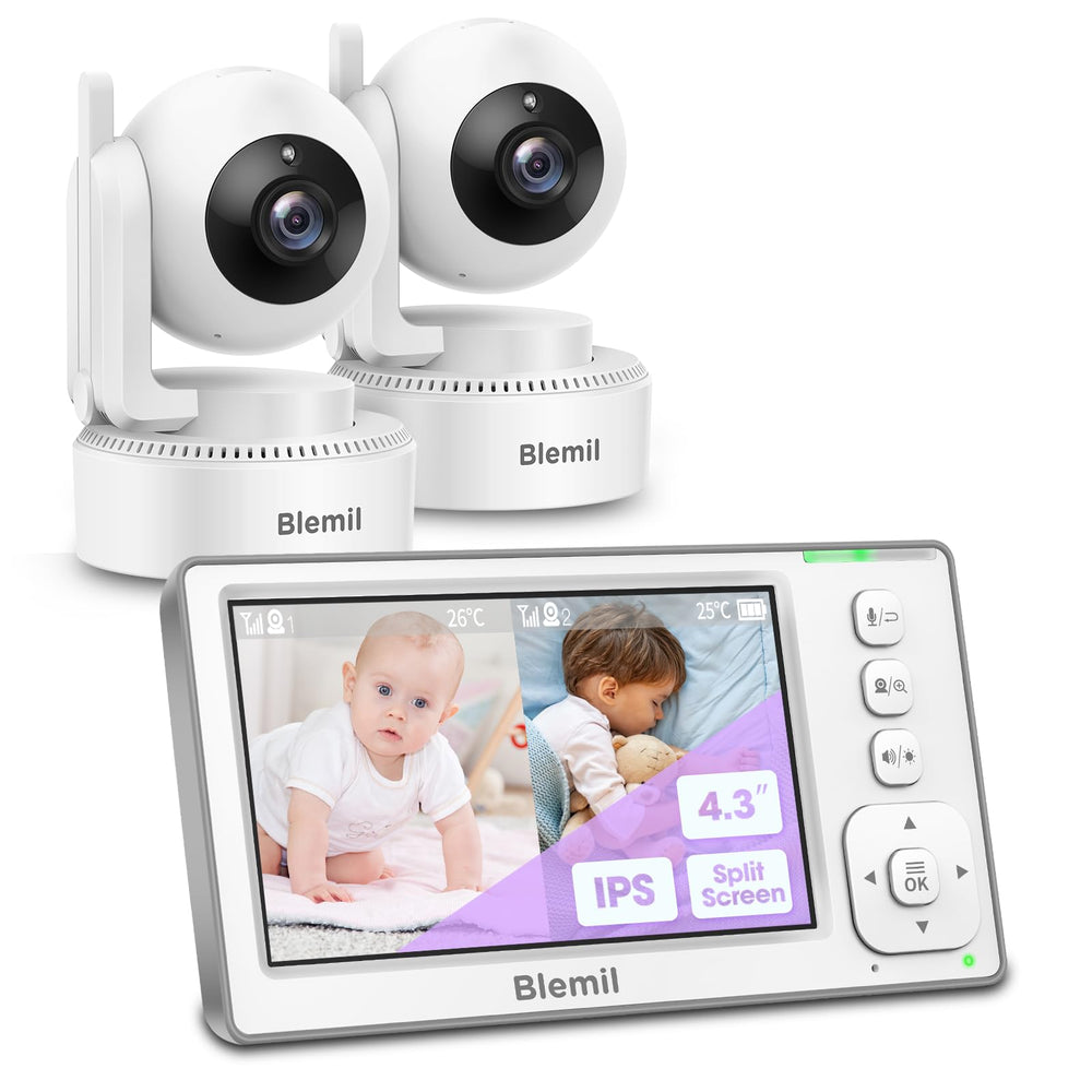 Blemil two-camera monitor shows both angles for safer baby watching