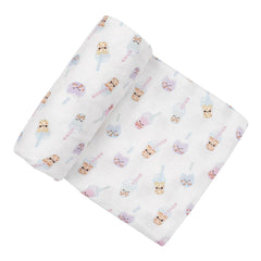 BlessEver muslin swaddle blanket with soft touch, ideal for cozy crib time.