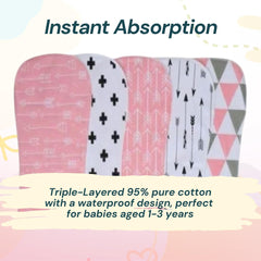 Blessique Burp Cloths feature neutral designs suitable for both boys and girls