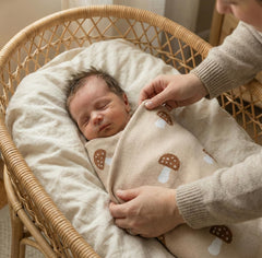 Bleu La La baby blanket soft-texture highlighting breathable cotton for year-round use
