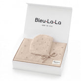 Bleu La La baby gift set blanket 36x32 offers soft warmth for newborn snuggles