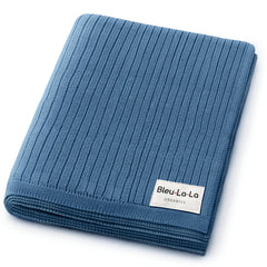 Bleu La La swaddle in denim blue provides cozy warmth for newborn wraps